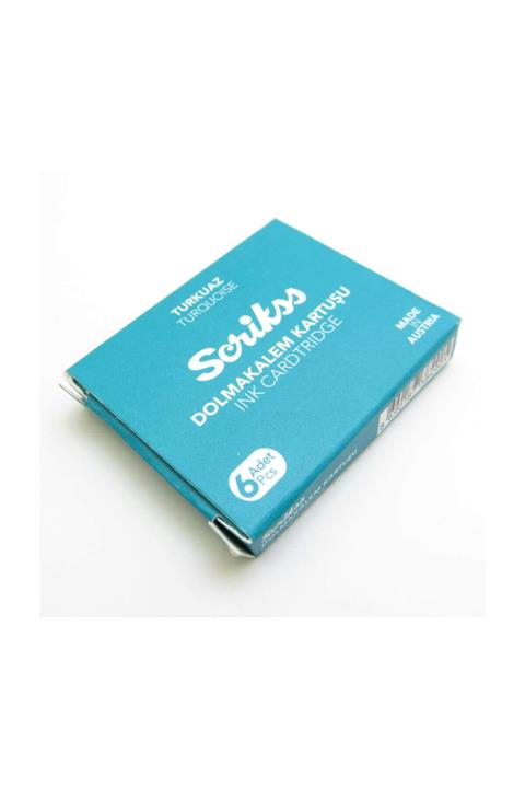 Scrikss Dolma Kalem Kartuşu 6Lı Turkuaz