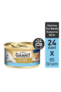 Purina Gourmet Gold Kıyılmış Ton Balıklı Konserve Kedi Maması 85 Gr X 24 Adet