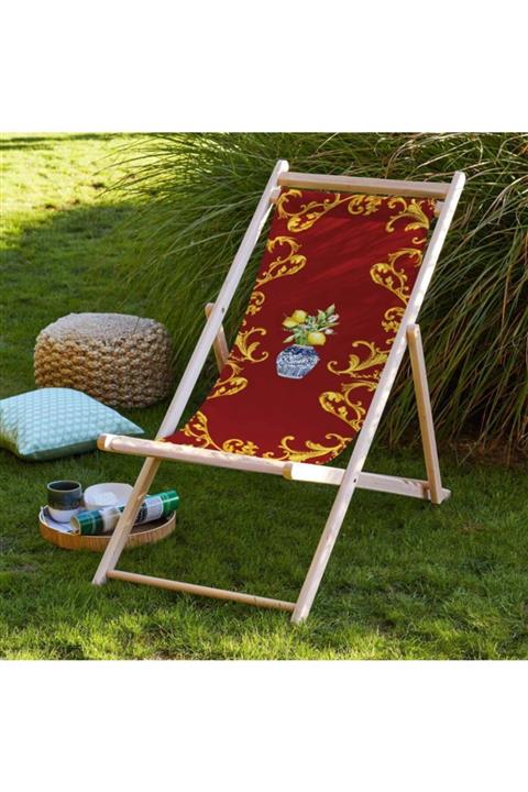Sunny Home Design Red Lemon Katlanabilir Şezlong