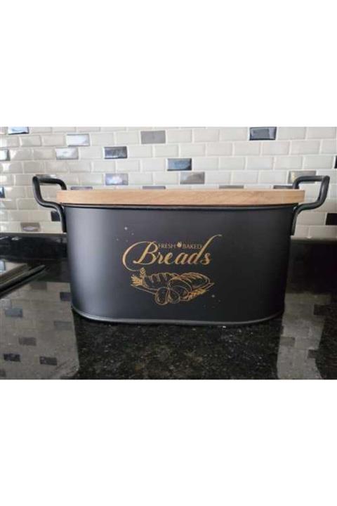 FETİH Ekmek Kutusu Tahta Kapaklı*kesme Tahtalı