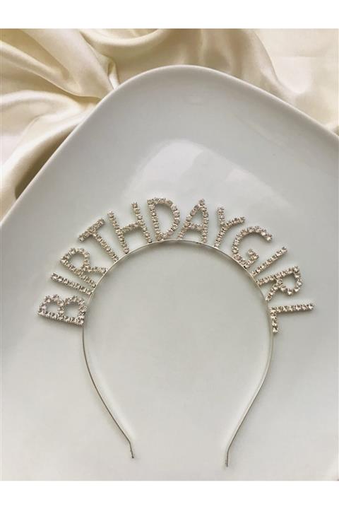 LARESSA Birthday Girl Yazılı Taşlı Taç
