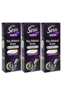 Sesu Tüy Dökücü Krem Men 3 Adet