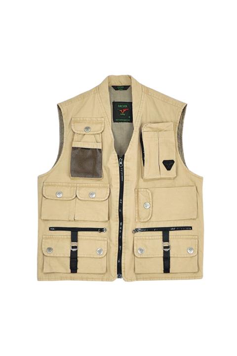 Archercamp 2001 Bej Taktikal Kısa Yelek