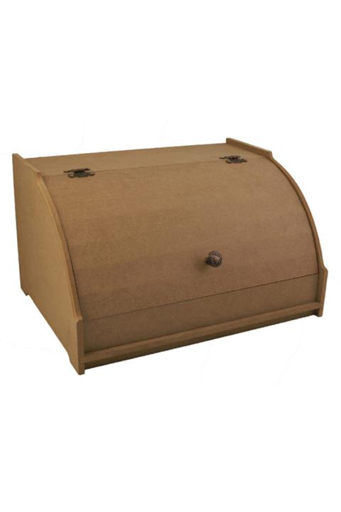 Özka Hobi Ahşap Ahşap Mdf Boyanabilir Bombeli Ekmeklik Saklama Dolabı