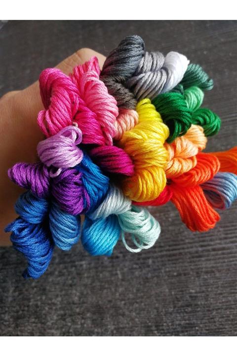 Almila 50 Ip + 6 Lı Iğne Seti --50 Farklı Renk Etamin