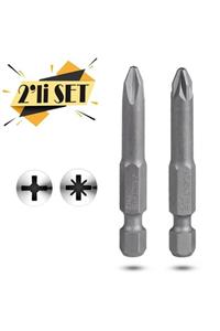 İzeltaş 2'li Yıldız Bits Uç Ph2 - Pz2 Matkap Ucu Seti 50 Mm