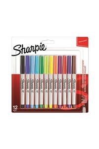 Sharpie Ultra Fine Permanent Markör Kalem Yuvarlak Uçlu 0.5mm Süper Ince Uç Karışık Renkler (12 Li Paket)