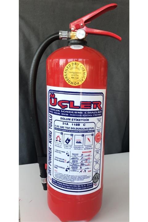 ÜÇLER YANGIN SÖNDÜRME CİHAZLARI 6 Kg Abc Kk Tozlu Tüp