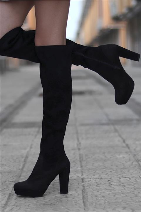 TRENDBU AYAKKABI Siyah Kadın Çizme CZME2626