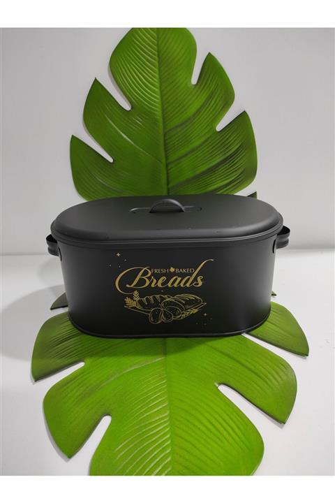 HibanaHome Metal Ekmeklik 20x35x18cm Siyah