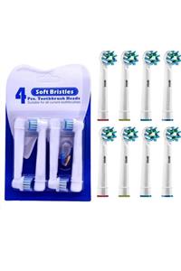 SoftBristles Oral-b Diş Fırçasına (uyumlu) Yedek Başlık 8 'lü Fırsat Paketi