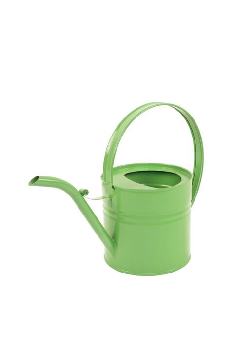 Desen Dekorasyon Çiçek Sulama Kabı Metal Sulak 1 Litre Yeşil