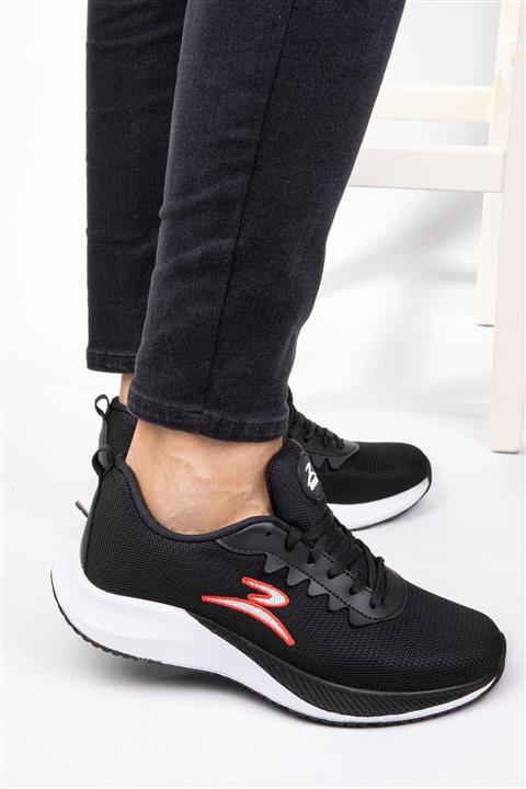 AIRTRACK Unisex Memory Tabanlı Günlük Spor Ayakkabı Dar Kalıptır Sneaker Siyah & Beyaz & Yeşil & Turuncu