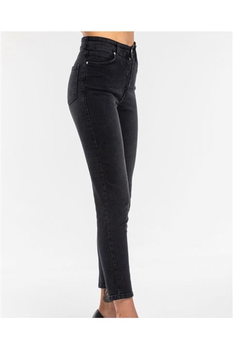 NERMIN Boutique Slim Fit Black Jean Pantolon Cotton