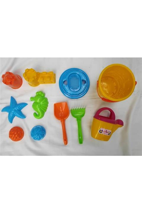 Polesie Plaj Set Elekli Şato Kova Seti+ Kum Kalıpları+ Sulama Kabı