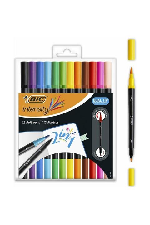 Bic Dual Tıp Çift Taraflı Keçeli Boya Kalemi 12 Li