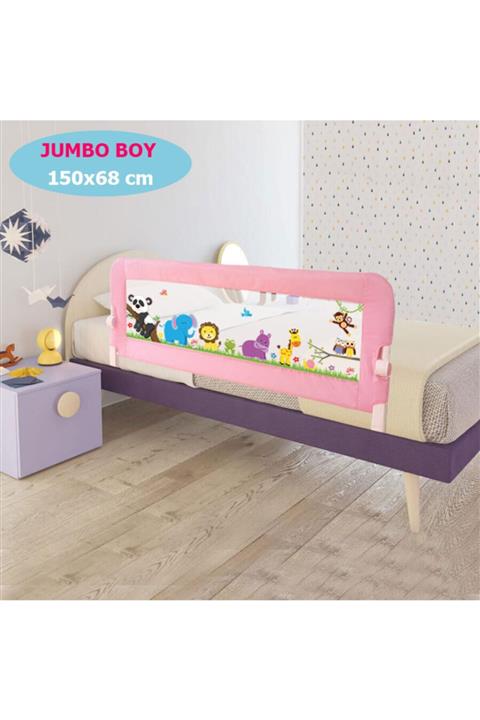 Evokids Animals (150x68 Cm) Jumbo Yatak Bariyeri - Pembe