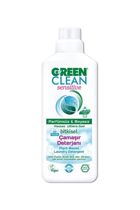 Green Clean Hassas Ve Alerjik Ciltlere Özel Organik Ve Bitkisel Sensitive Çamaşır Deterjanı 1000 Ml