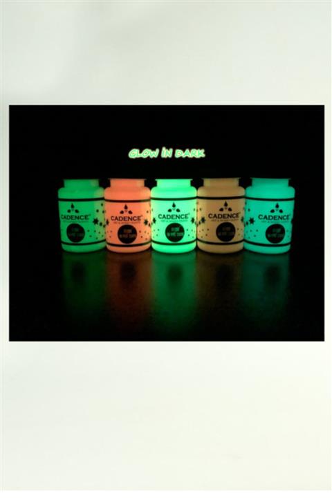 Cadence Karanlıkta Parlayan(glow In Dark)5 Renk Hayalet Boya Seti-(naturel Yeşil-mavi-yeşil-turuncu-pembe)