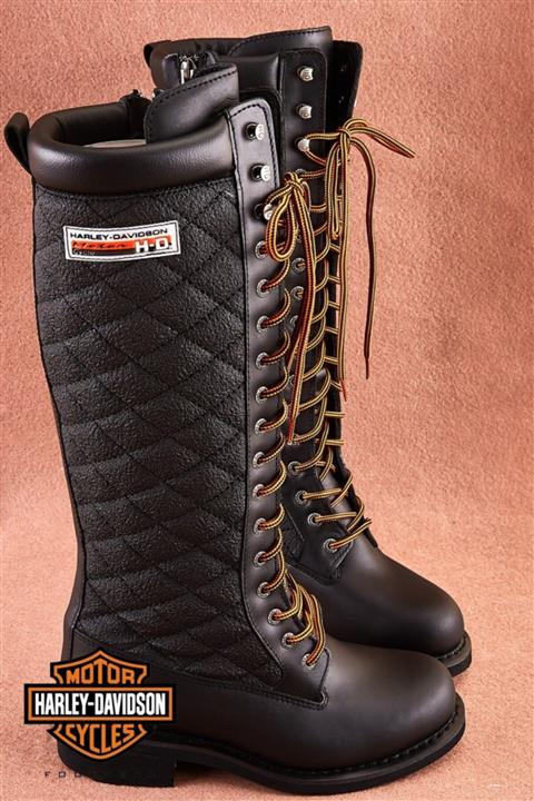 Harley Davidson Rem Black Deri Kadın Çizme