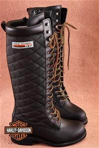 Harley Davidson Rem Black Deri Kadın Çizme