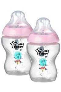 tommee tippee Closer To Nature Ikili Pp Biberon Yavaş Akışlı (0-3 Ay) Ay 2 X 260 Ml Pembe