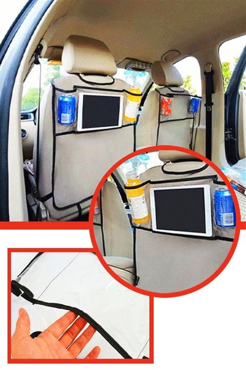 Kastore Araba Koltuk Arkası Şeffaf Koruyucu Kılıf Tablet Organizer