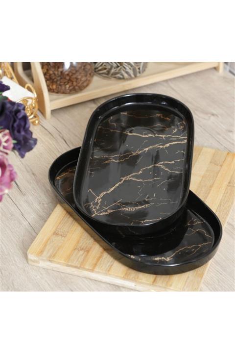 AROW Porselen İşlemeli Oval Sunumluk