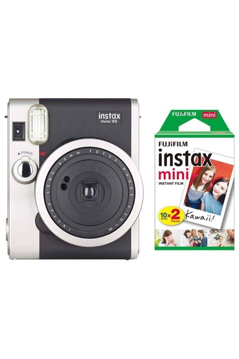 Fujifilm Instax Neo 90 Classic Siyah Fotoğraf Makinesi Ve 20'li Mini Film