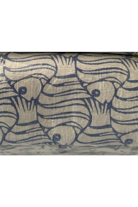 UzmanTekstil Marine Balık Desenli Buldan Peştemal