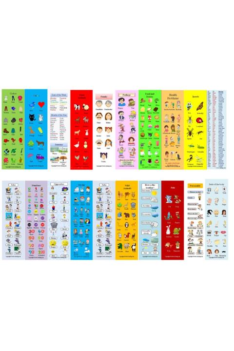 Okuling Ingilizce Kelime Kartları Kitap Ayraç Seti