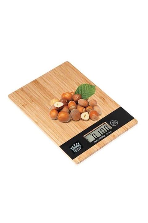 EvimShopping Bambu Desenli Dijital Hassas Mutfak Terazisi 1 Gr Hassasiyetli