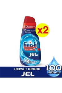 Finish Hepsi Bir Arada 2x1000 ml Konsantre Jel Bulaşık Makinesi Deterjanı PKTFNSHKJL1000X2