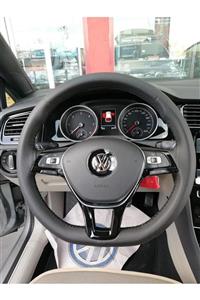 AYAZGURUP Volkswagen Golf 7 Dikmeli Direksiyon Kılıfı Siyah Düz Deri ( Ultra Lüx )