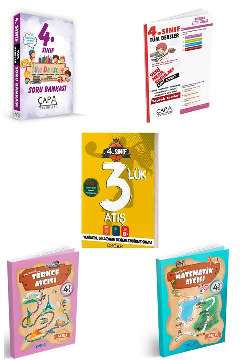 ÇAPA YAYINLARI 4.sınıf Tüm Dersler Seti ( 5 Kitap )