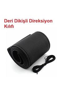 EROĞLU Deri Direksiyon Kılıfı Kokusuz Dikmeli - Siyah