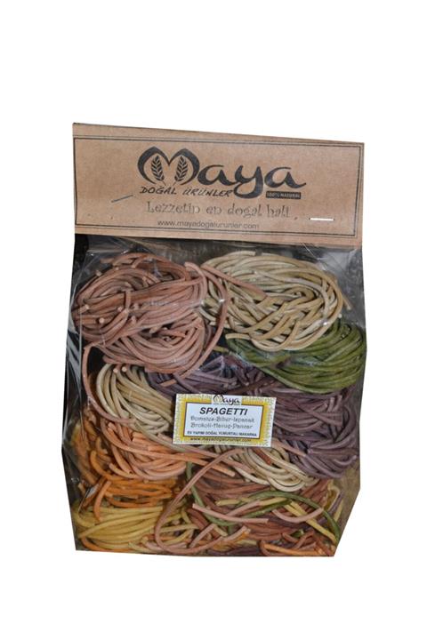 MAYA DOĞAL ÜRÜNLER Spagettı Karışık Sebzeli Makarna 500 Gr