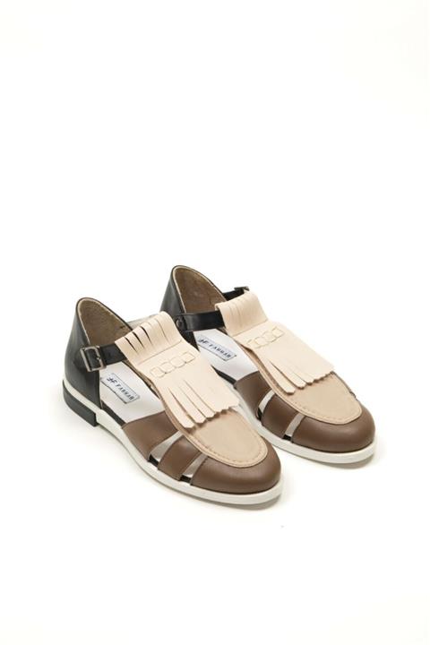 Fahhar Kadın Kahve Püsküllü Ayakkabı