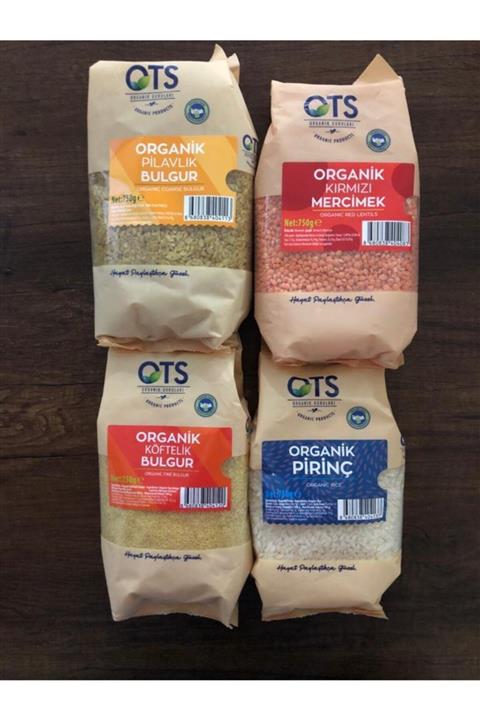 OTS Organik Pilavlık Bulgur, Kırmızı Mercimek, Köftelik Bulgur, Pirinç 750 Gr