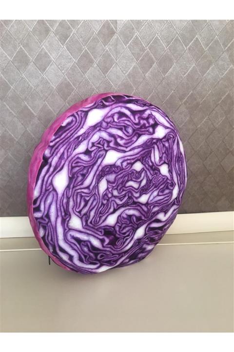 ZANOY Meyve Desenli Kırmızı Lahana Sandalye Minderi