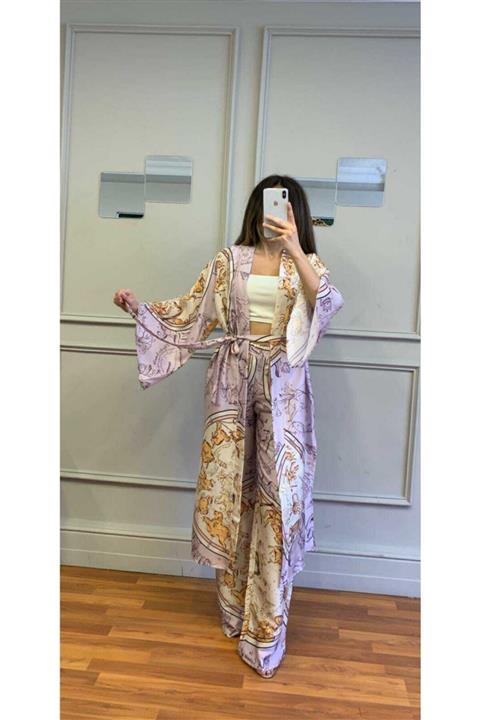 BANGE Uzun Kol Kimono Takım