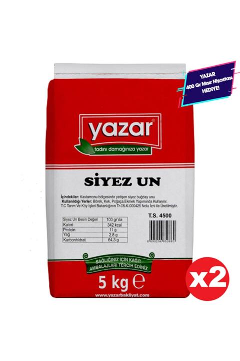 YAZAR Taş Değirmende Öğütülmüş Siyez Unu 5 Kg X 2 Paket