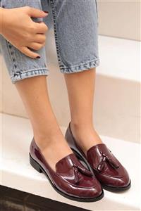 Mio Gusto Iris Bordo Rugan Oxford Ayakkabı