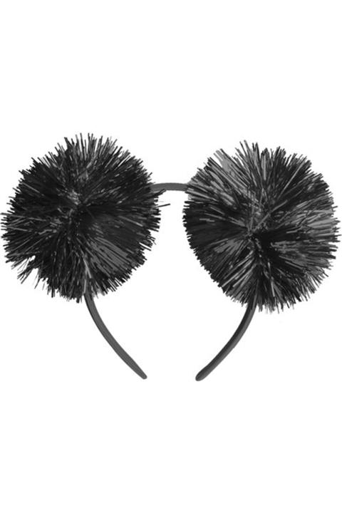 Cakes&Party Metalik Ponponlu Siyah Taç