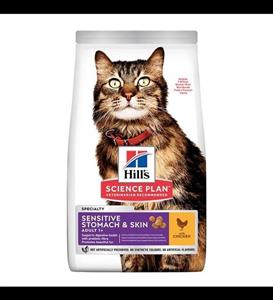 Hill's Sensitive Stomach Skin Tavuklu Yetişkin Kedi Maması 1.5 Kg