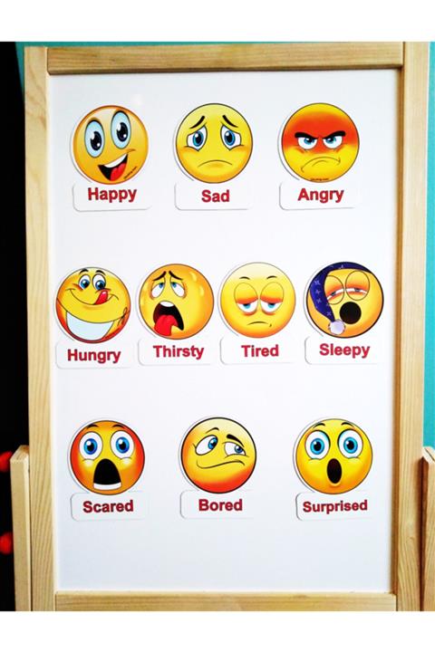 Okuling Manyetik Ingilizce Kelime Kartları Flashcards- Duygular / Feelings