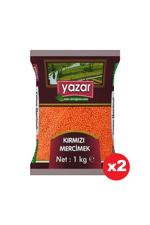 YAZAR Kırmızı Mercimek 1 Kg X 2 Paket