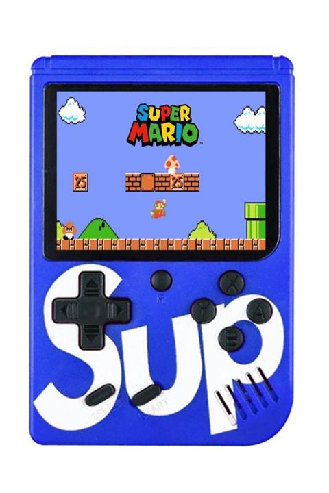 SUP Retro 400 Nostalji Oyunlu Mini Atari Gameboy & Gamebox Oyun Konsolu Mavi Gameboy