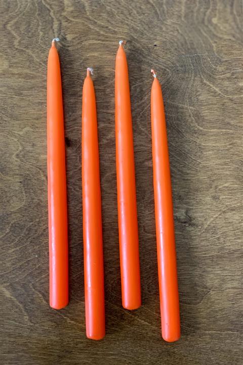 Gizemli Home 4 Lü Set Turuncu Şamdan Mumu