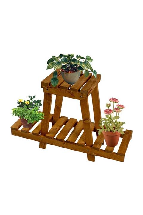 Pratico Mobilya Ahşap Çiçeklik Sehpası Küçük
